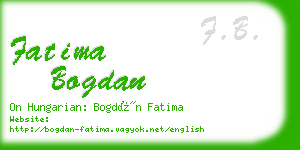 fatima bogdan business card